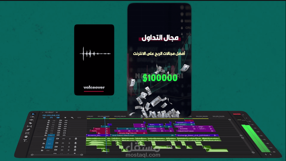 مونتاج التداول الشهير ب voice over فقط