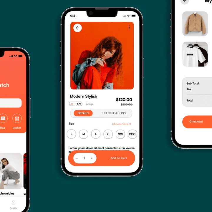 Mobile application for clothing store