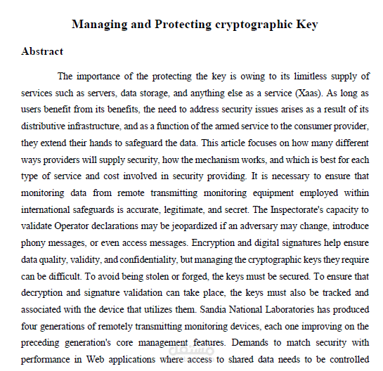 Managing and Protecting cryptographic Key