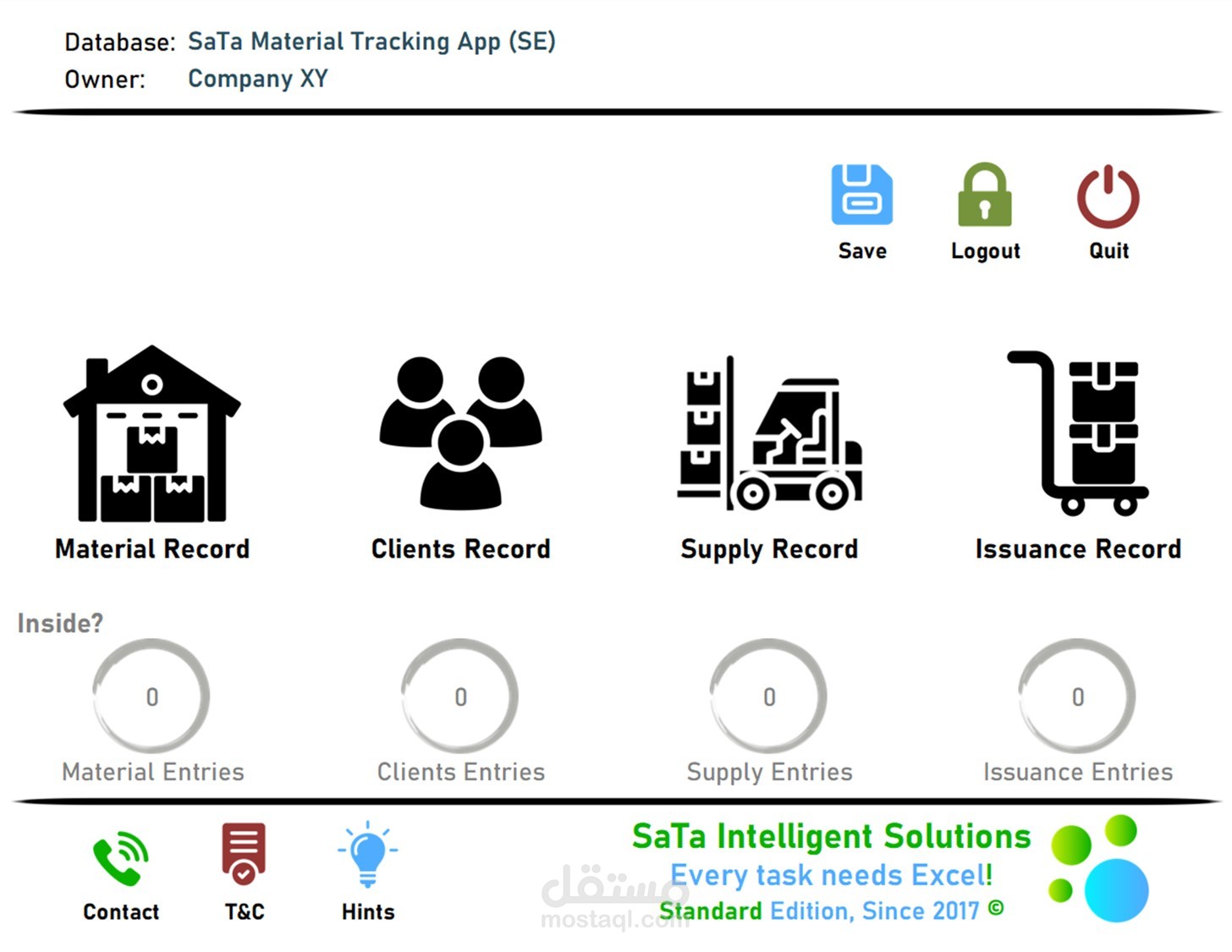 SaTa Application (Standard Edition) - MS Excel VBA App