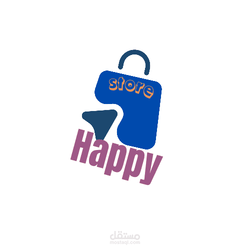 تصميم شعار لمتجر Happy Store