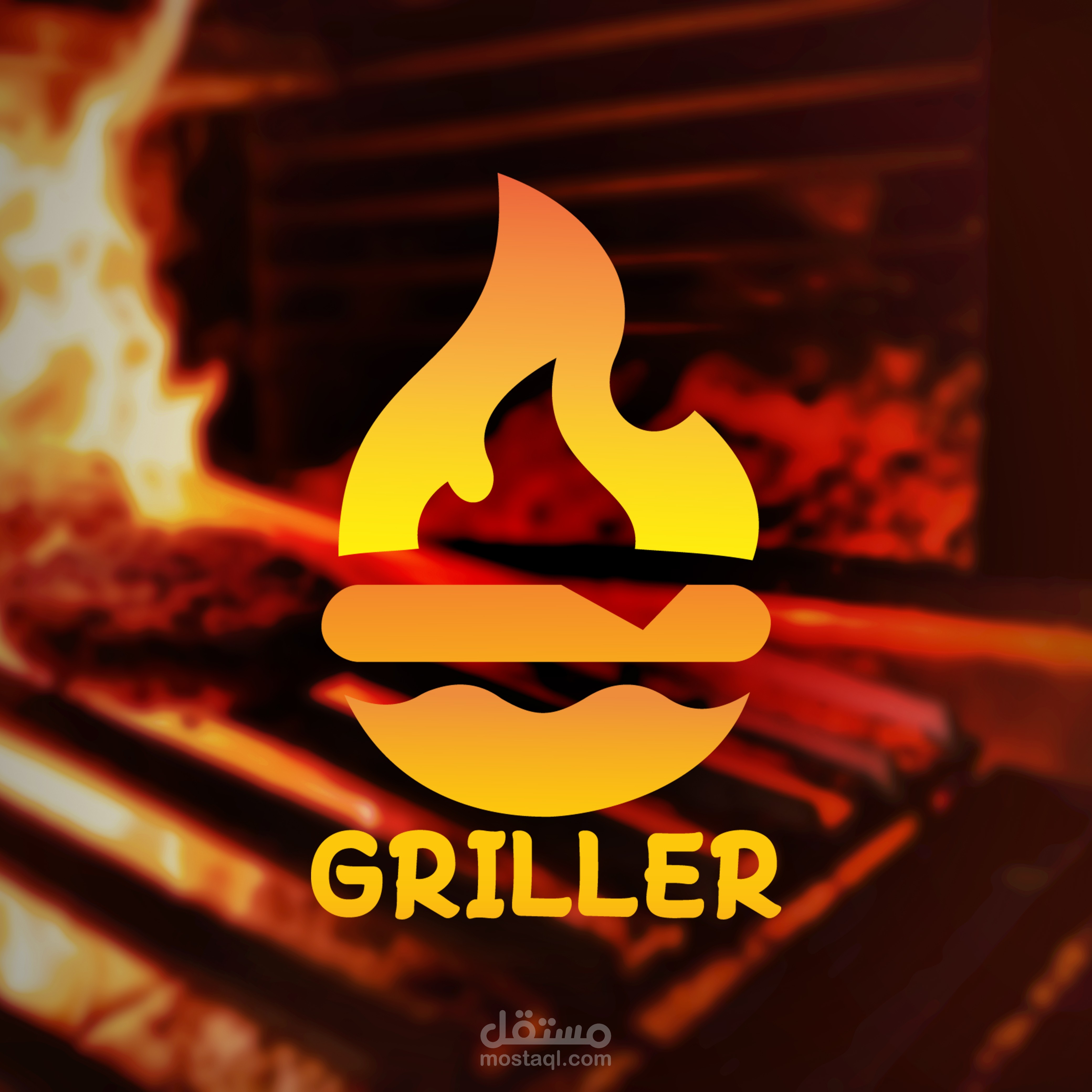 Griller  burger restaurant  Logo Design