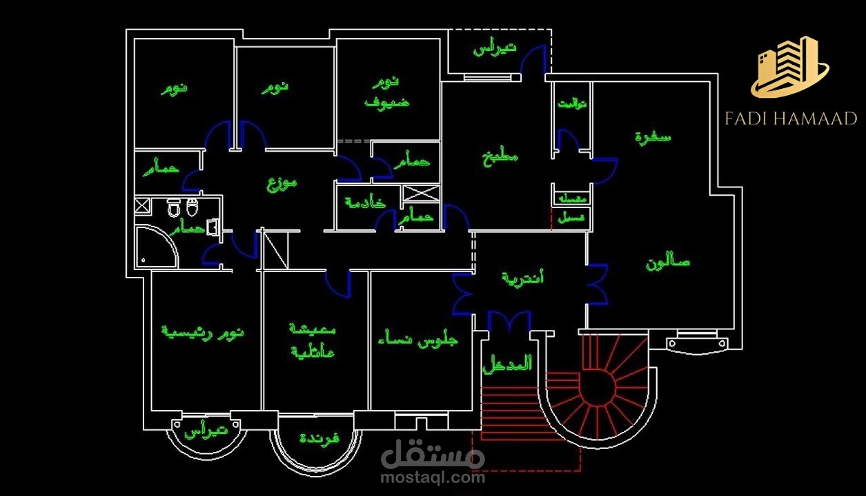 Design Of Two Dimensional Buildings Using Autocad مستقل