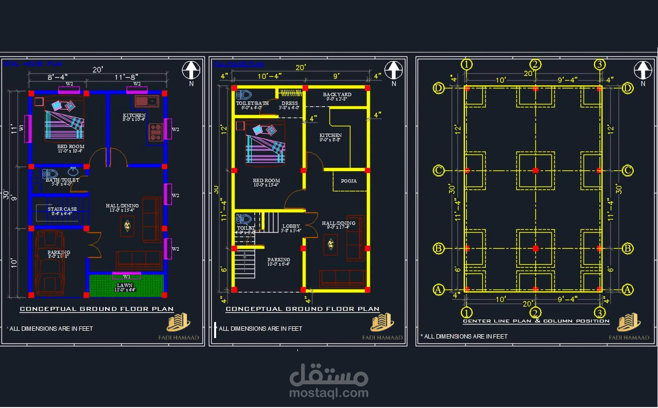 Design of two-dimensional buildings using AutoCAD