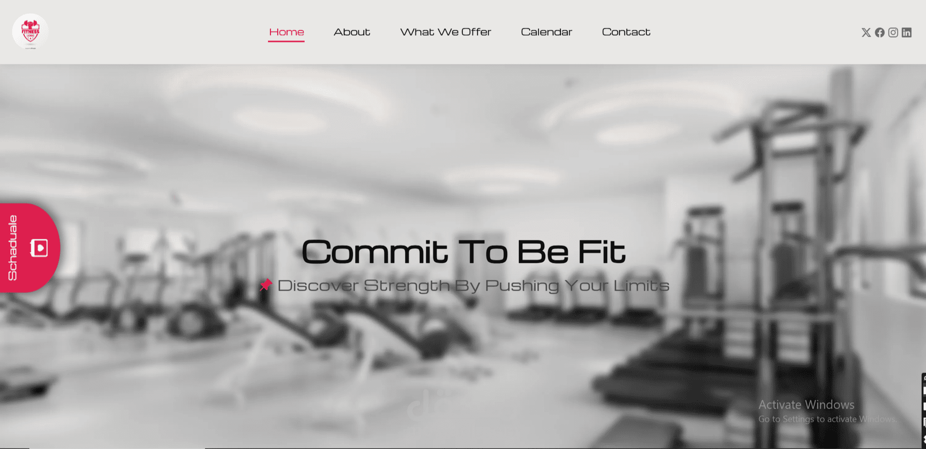 موقع الكتروني لصالة رياضية (Gym Website)