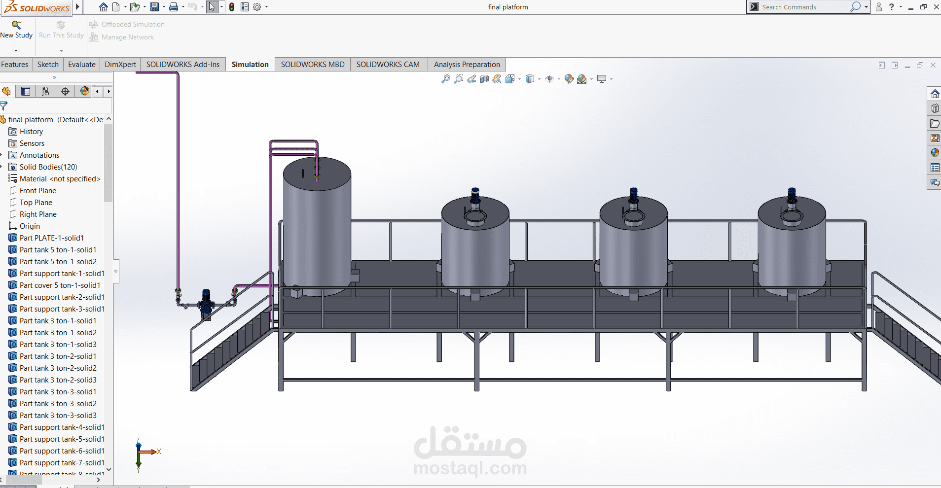 بلاتفورم لحمل شبكة تانكات