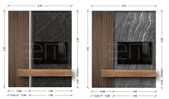 elevation options of TV