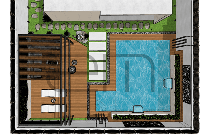 landscape floor plan render