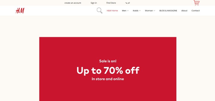 ( Update for H&M store websait ( ITI graduation project