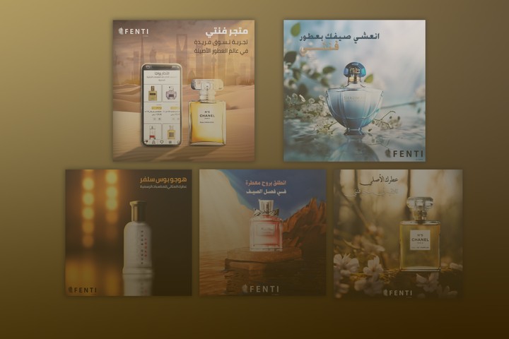 Social media designs for Fenti store