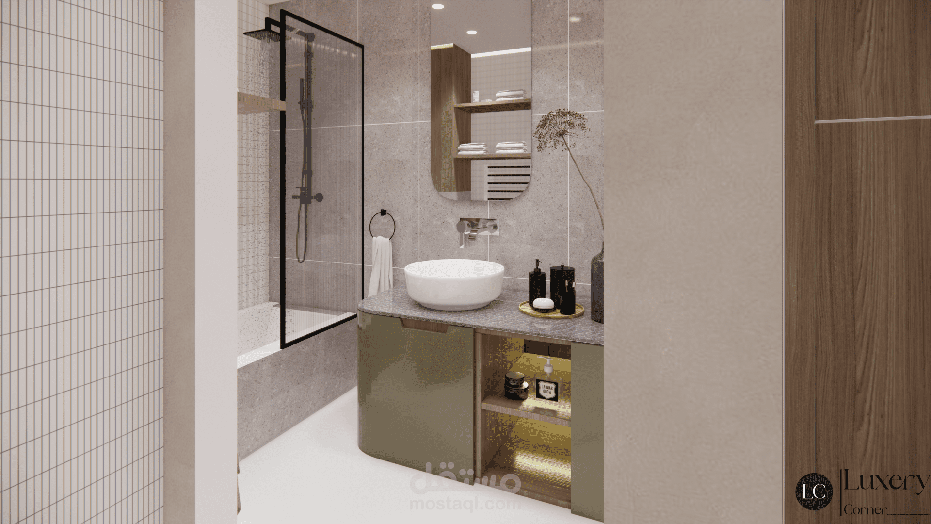 interior design of luxery bathroom