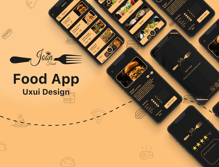 تصميم تطبيق لمطعم uiux