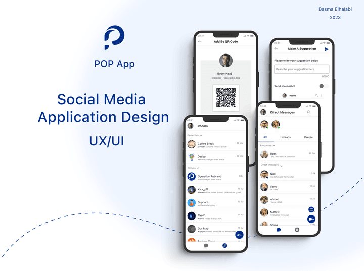 تصميم تطبيق تواصل uiux