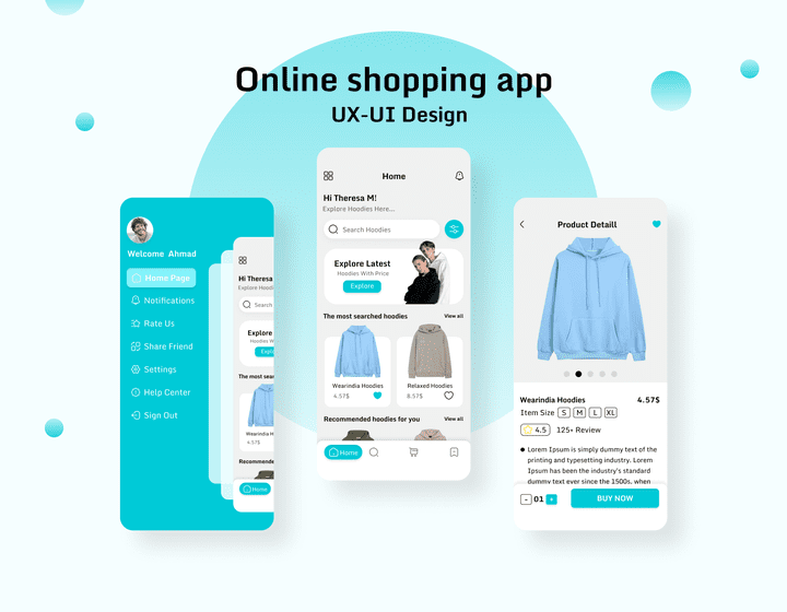 Online shopping application (UX/UI)