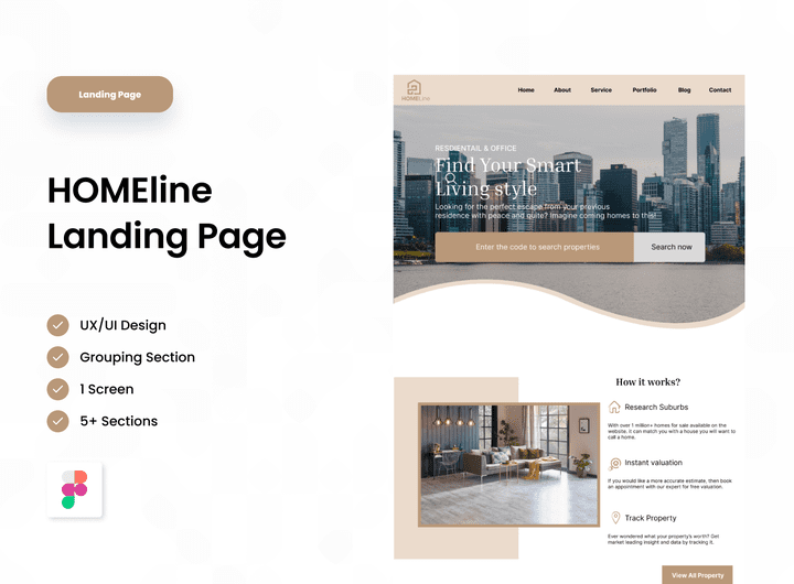 Landing page real estate