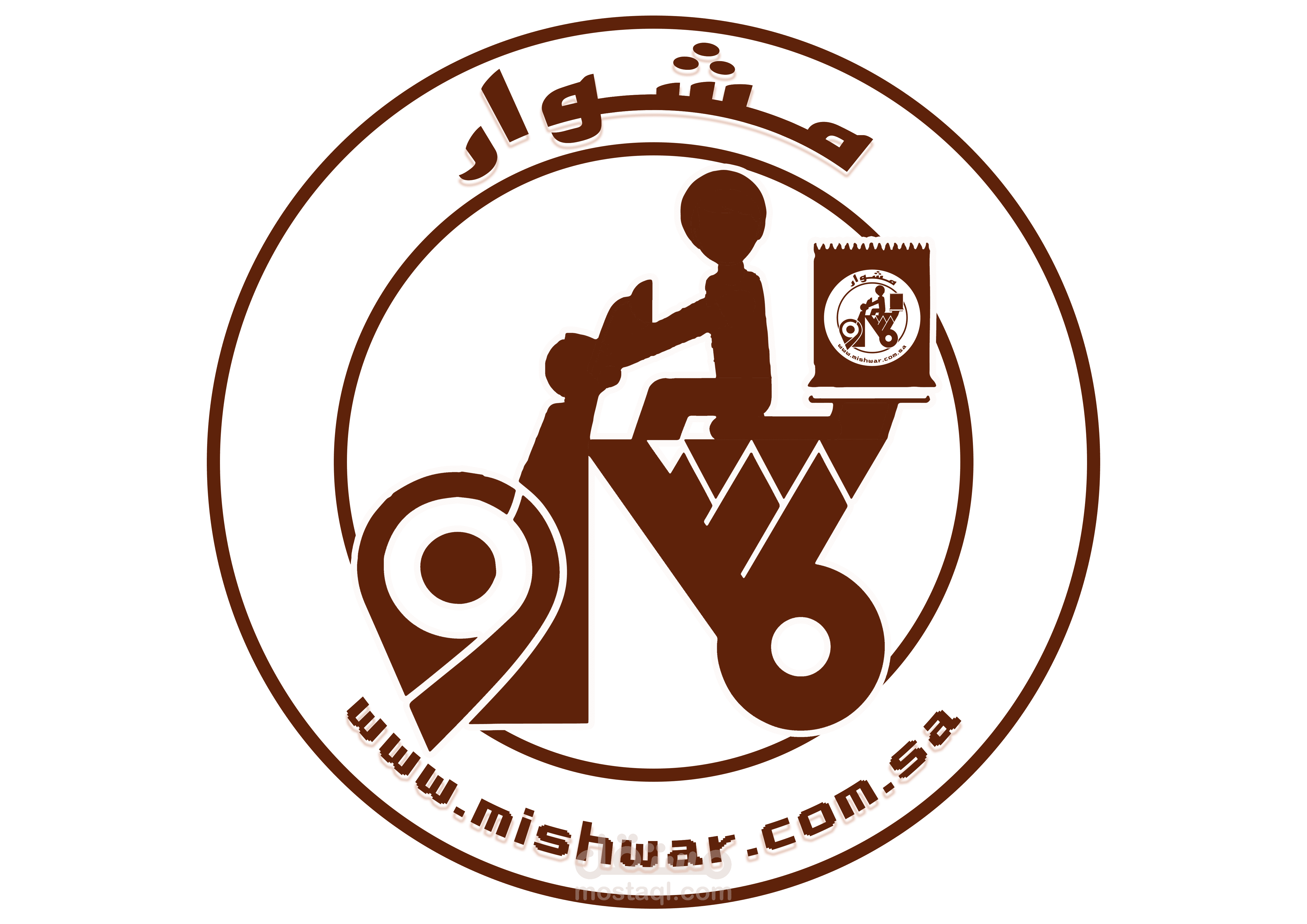 Brand identity logo and mascot for Mashwar Restaurant