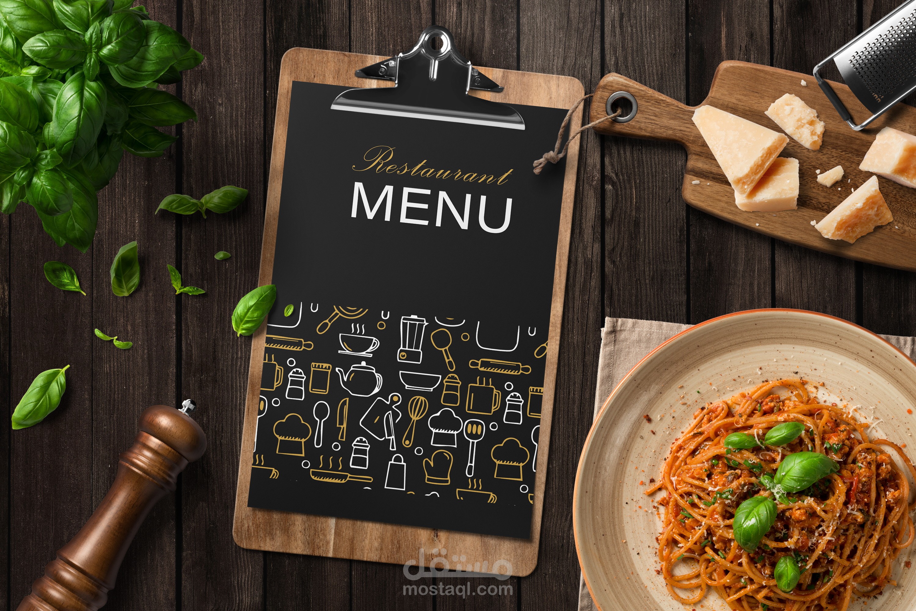 تصميم قائمة طعام (Restaurant Menu)