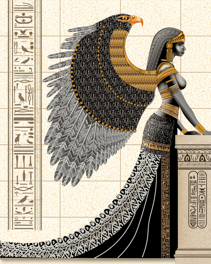 Illustration vector ancient Egyptian treasures