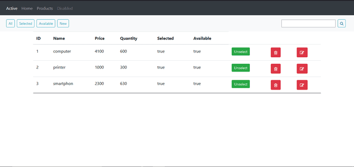 Web application front-end