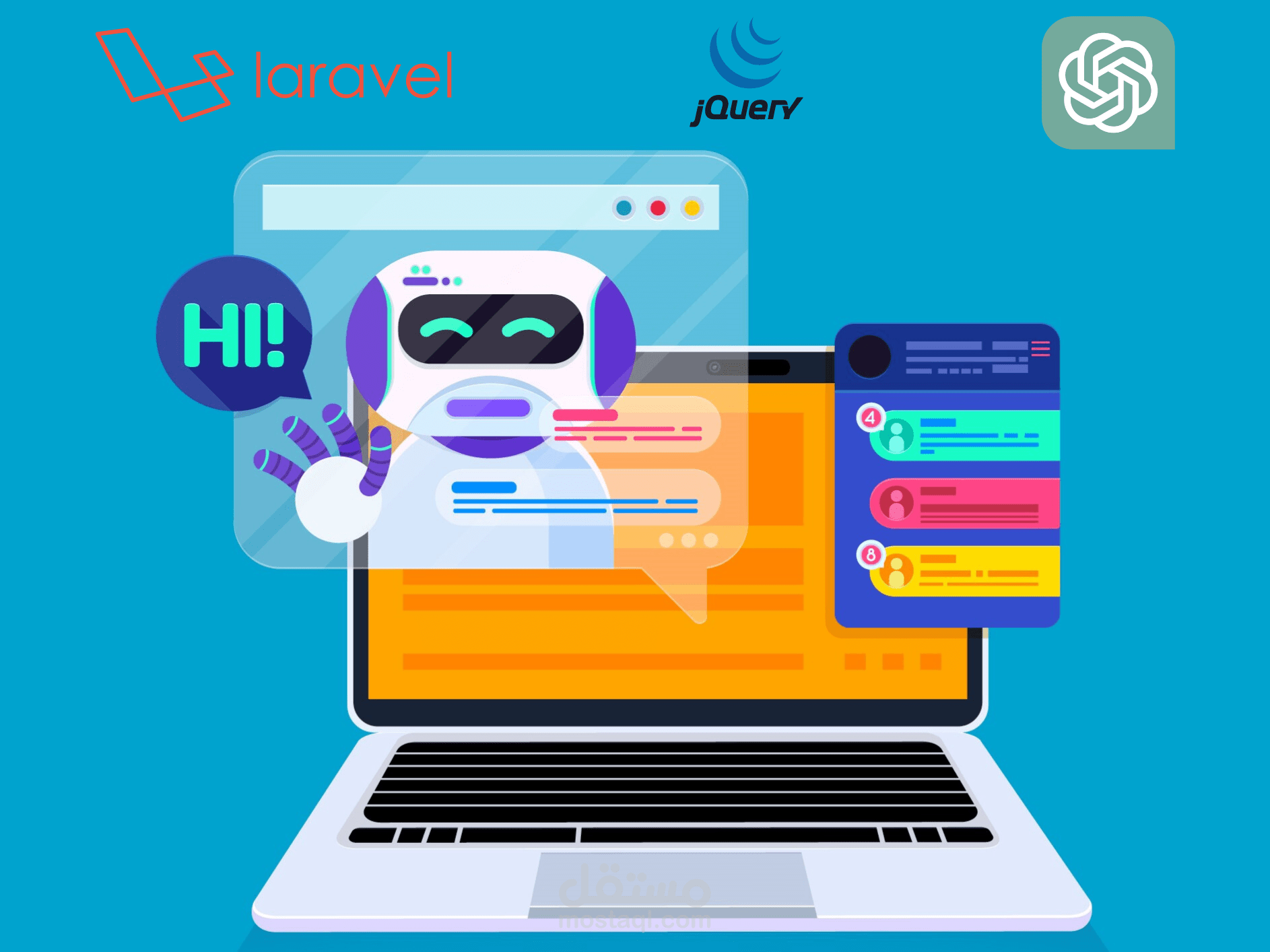 Chatbot using laravel and ChatGPT API | مستقل