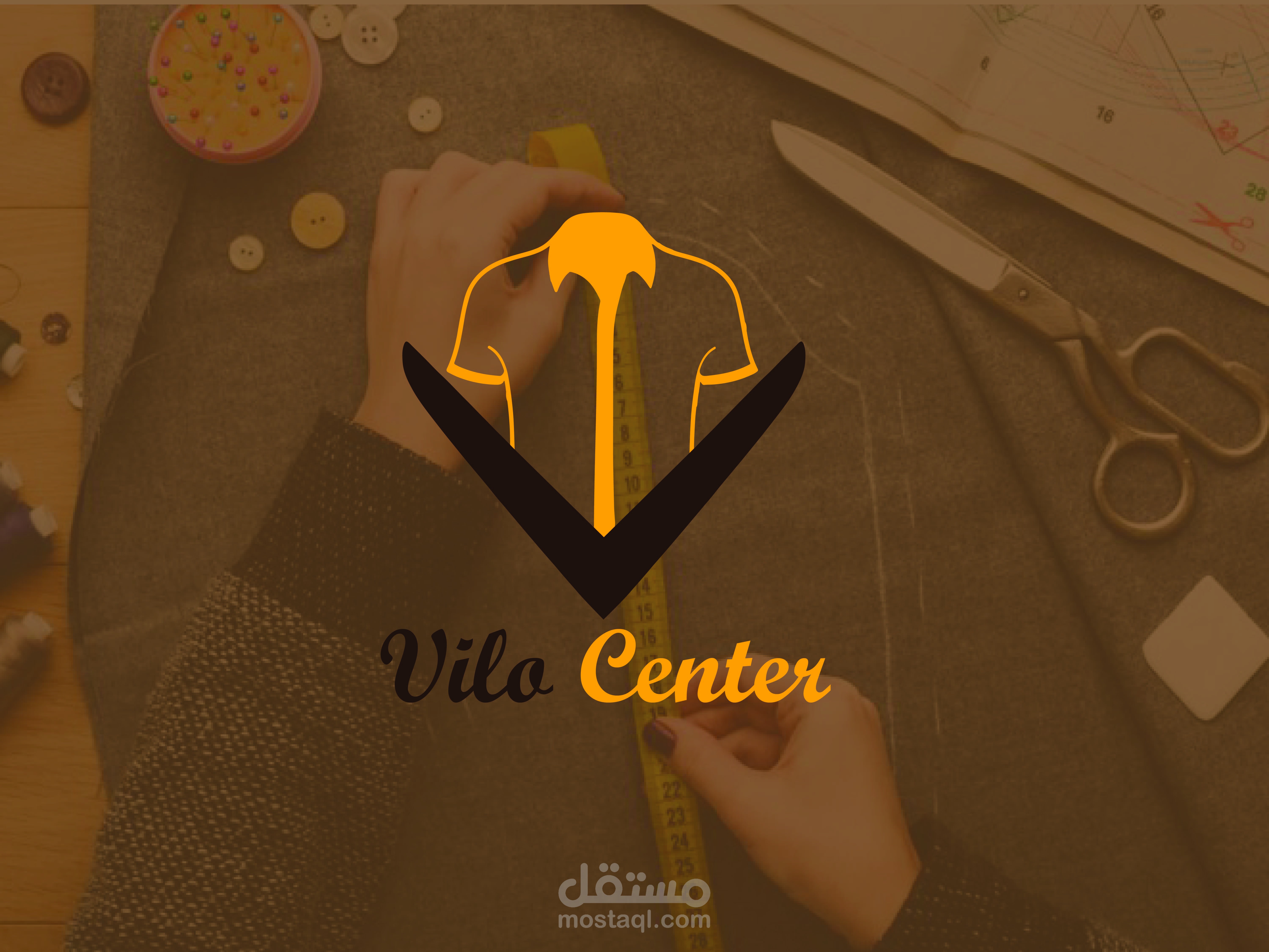 تصميم شعار لمركز vila لتصميم الملابس