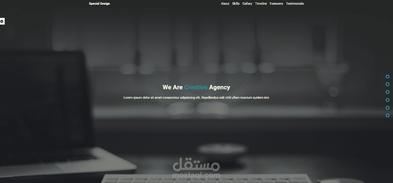Web page with simple dashbord