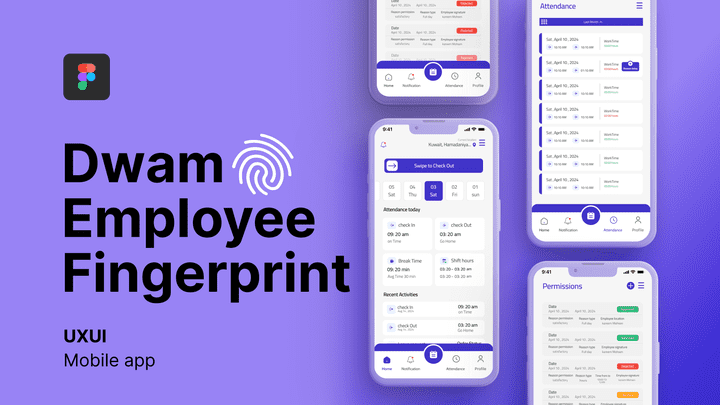 UXUI Dwam /Employee fingerprint app