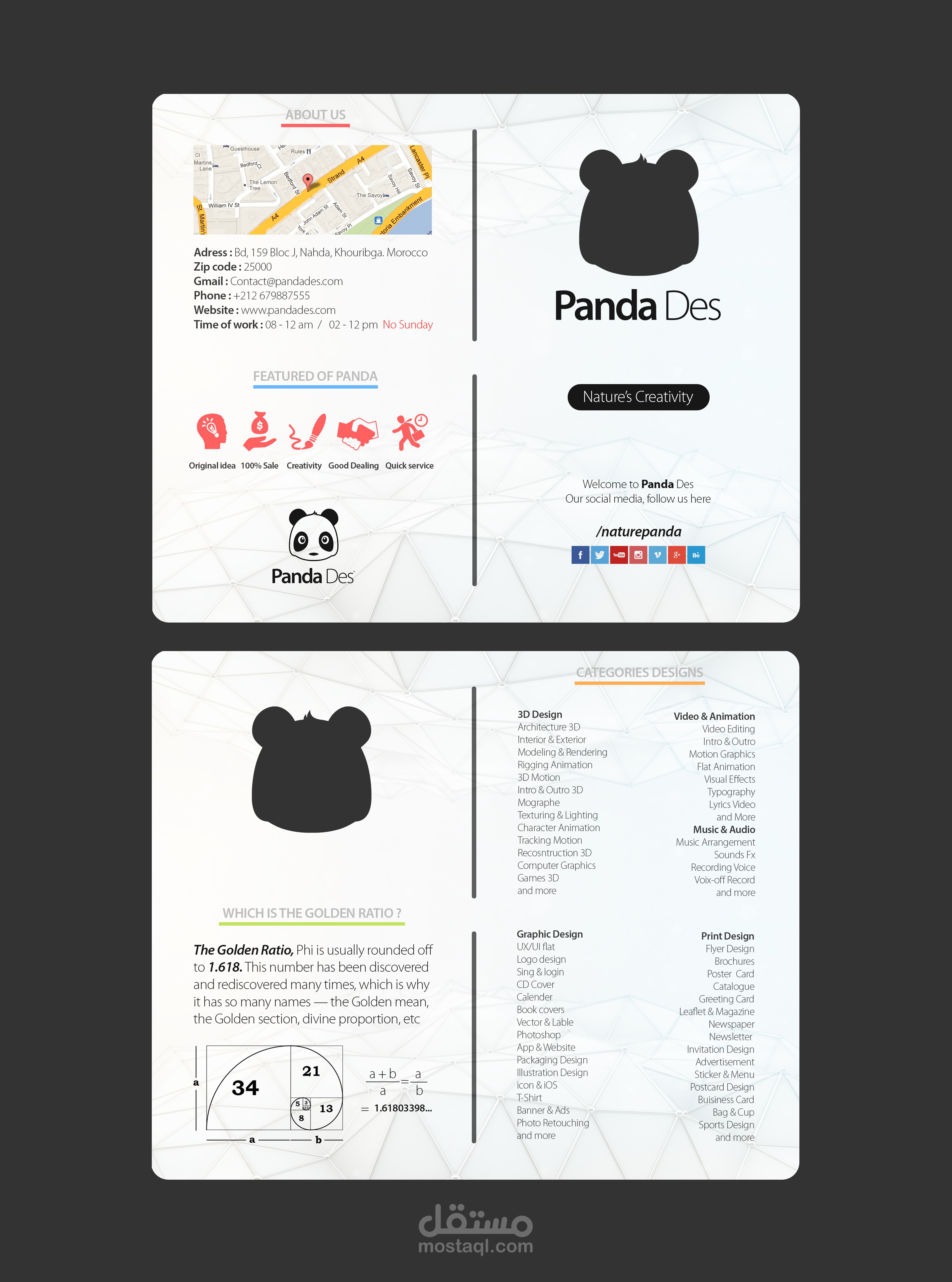 Panda Des Flyers - Photoshop & Illustrator Design