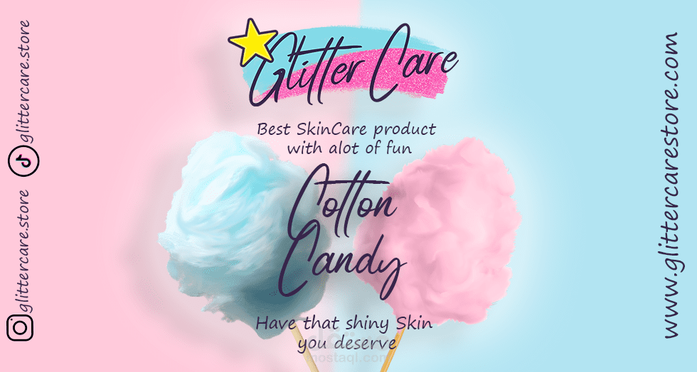 تصميم ملصق لمنتج عناية بالبشرة GlitterCare