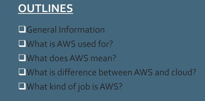 AWS presentation