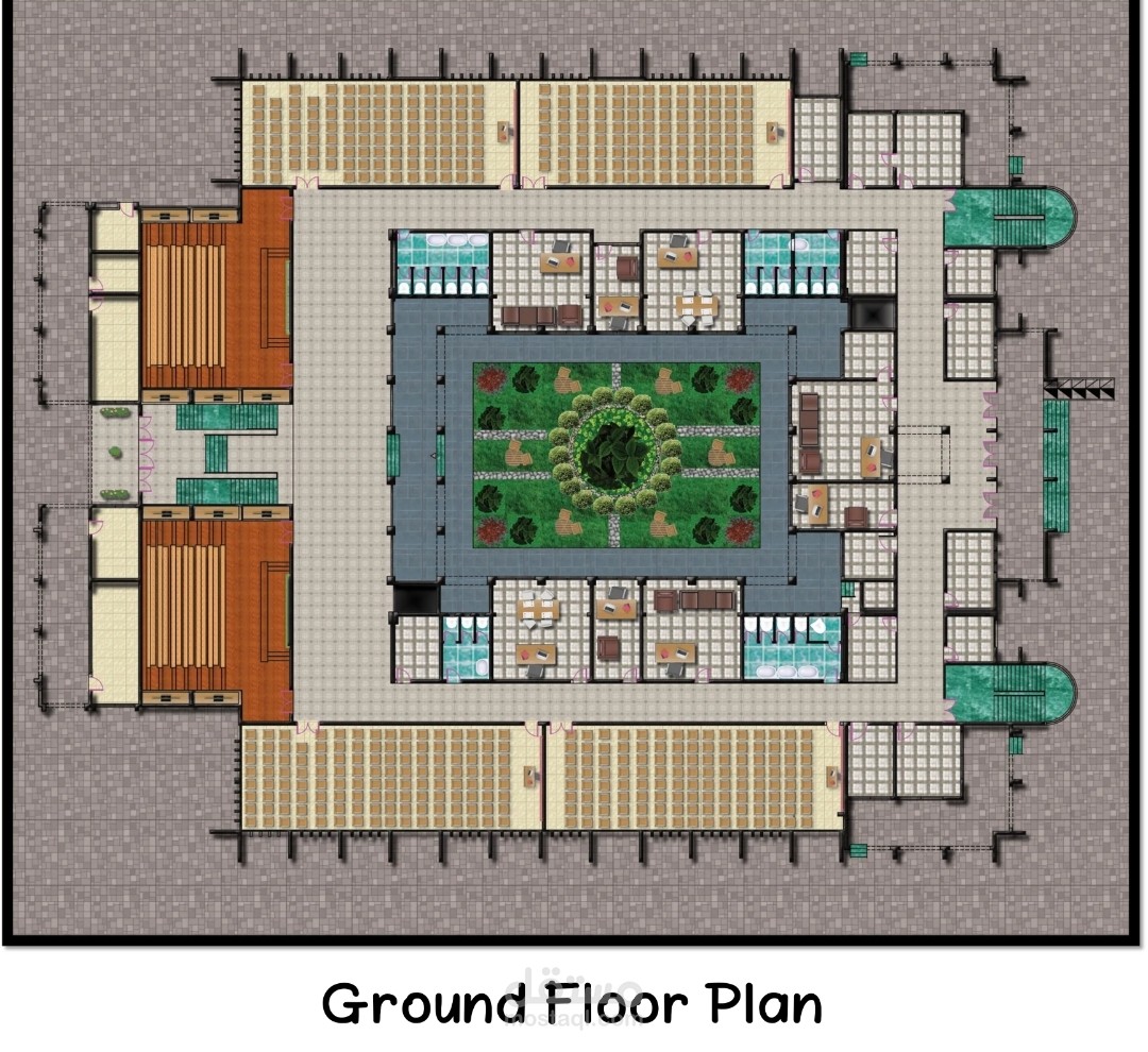 تصميم معمارى لمبنى كلية الدراسات الاسلامية