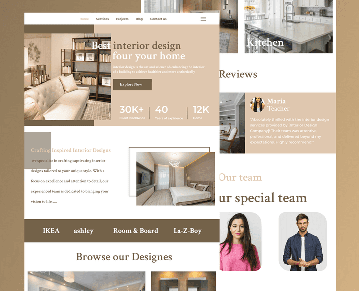 interior design website