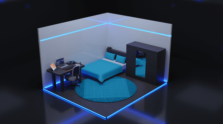 3D designed bedroom