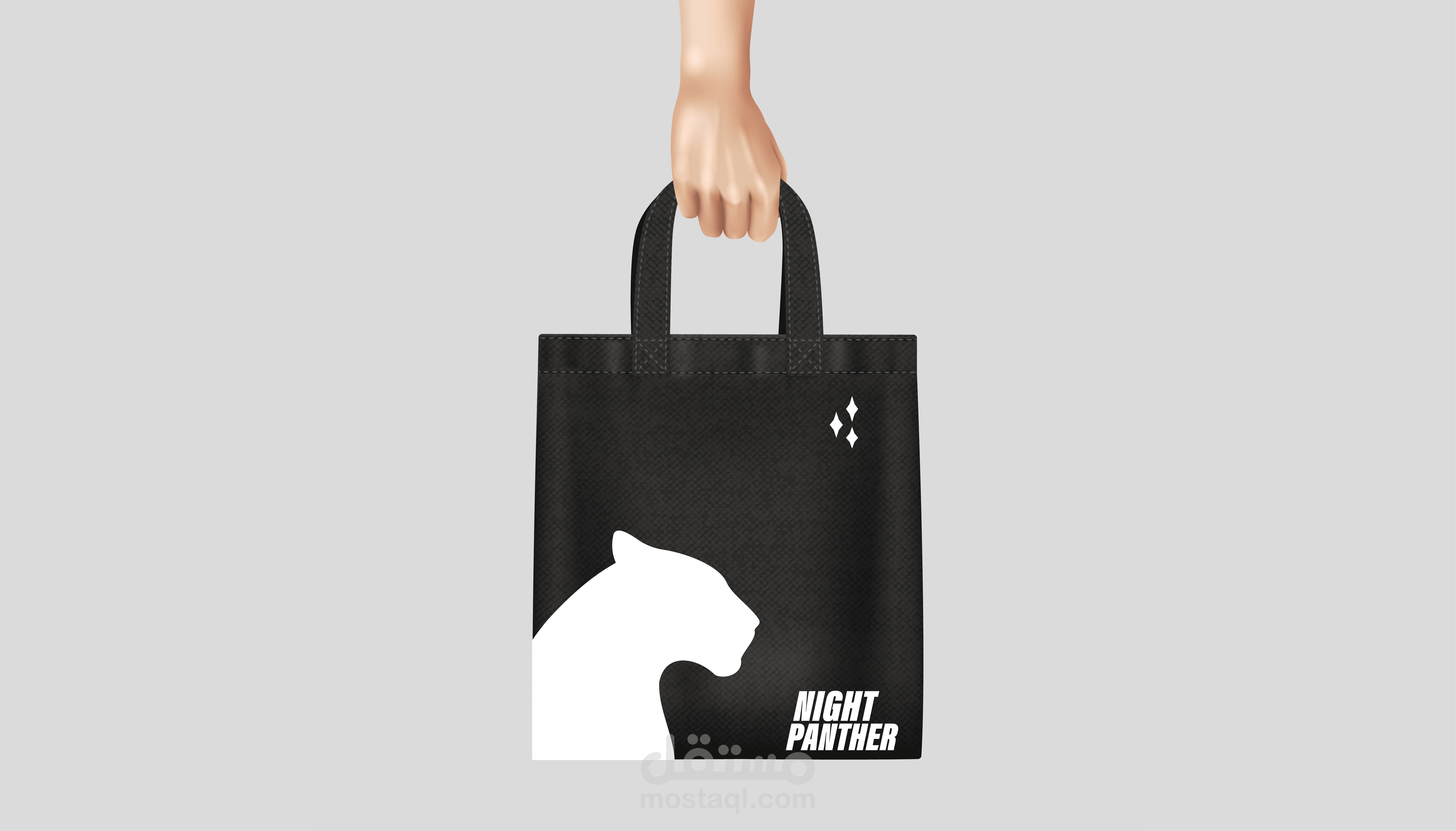 تصميم شعار و هوية بصرية لعلامة تجارية تسمى Nioght Panther