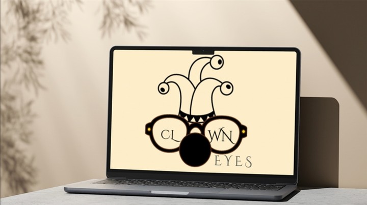 لوجو لGlasses optical shop باسم clown eyes