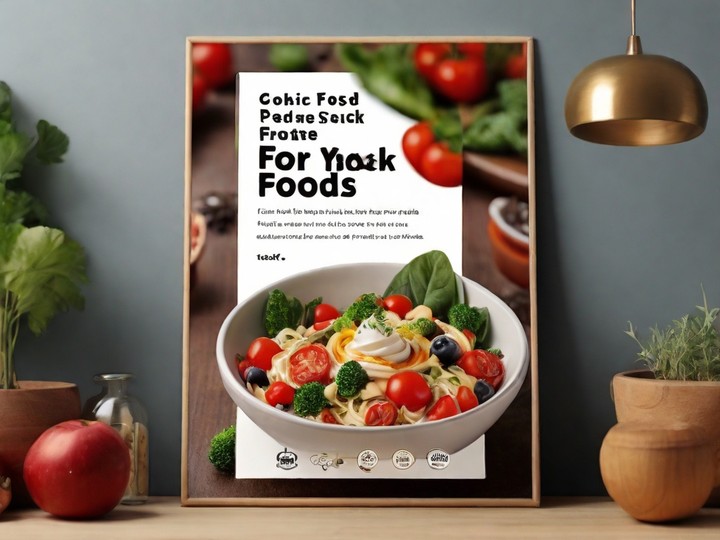 Social media poster for organic food