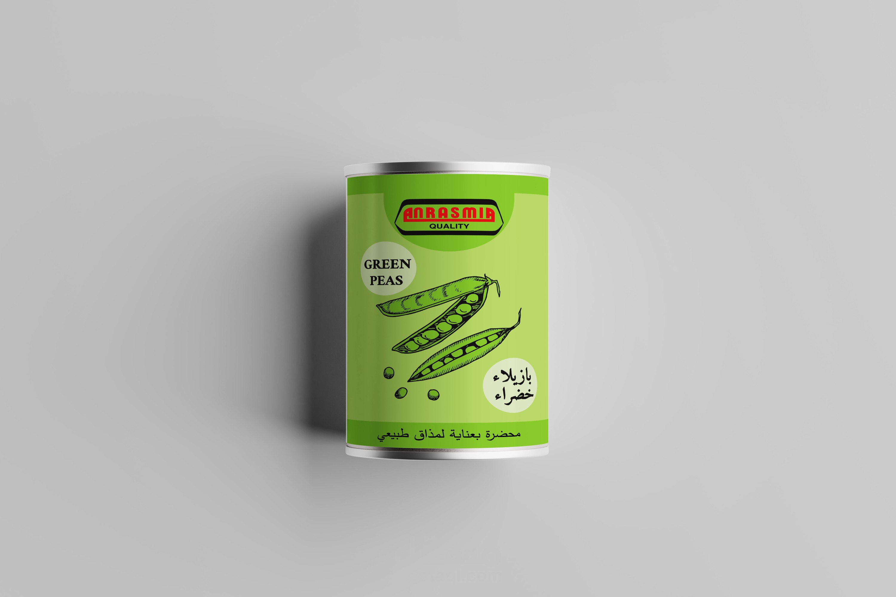 food can green peas  علبة بازيلاء خضراء