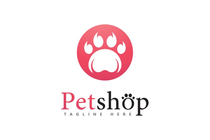 Paw Logo Design Victor Illustration    مخلب تصميم شعار مكافحة ناقلات التوضيح