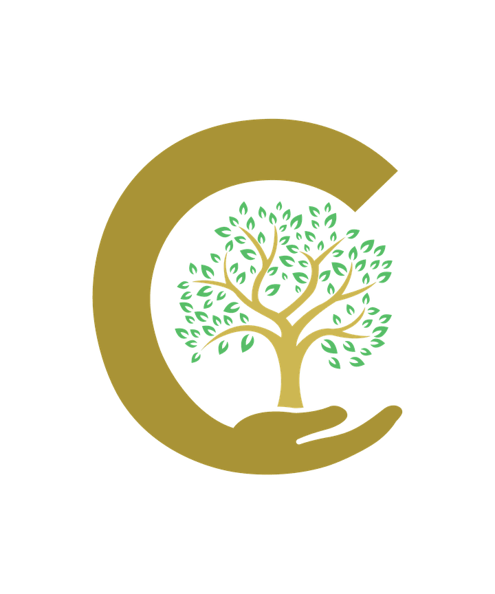 Letter C with Tree Nature Logo Design   حرف C مع تصميم شعار طبيعة الشجرة