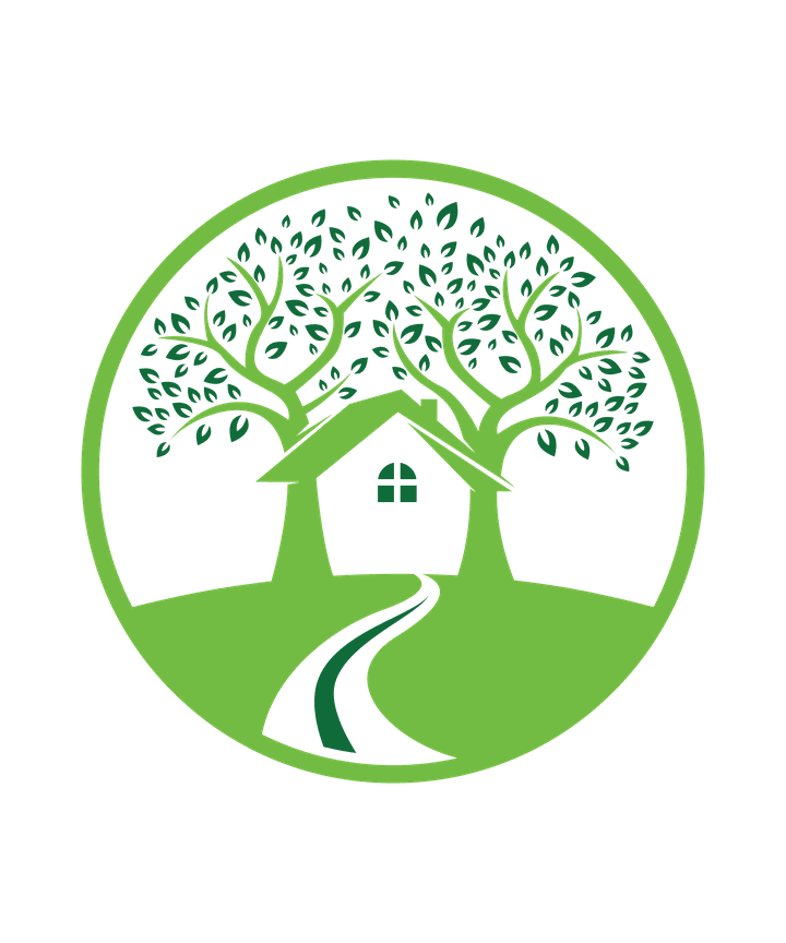 Home and Tree Natural Logo Template   قالب شعار المنزل والشجرة الطبيعي