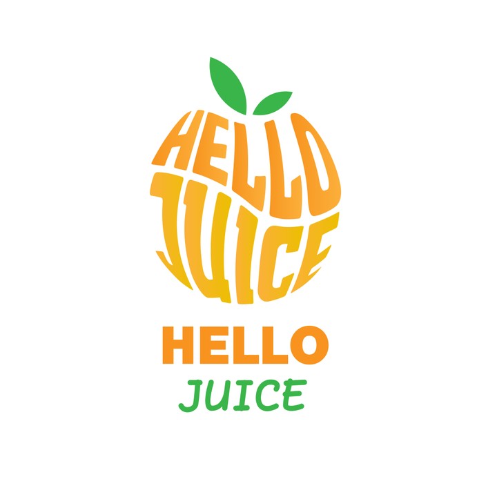 تصميم شعار لبراند عصائر يسمي hello juice