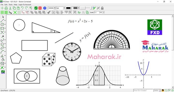 الرسم علي برنامج fx draw