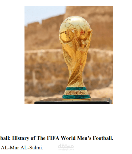 The history of world cup.