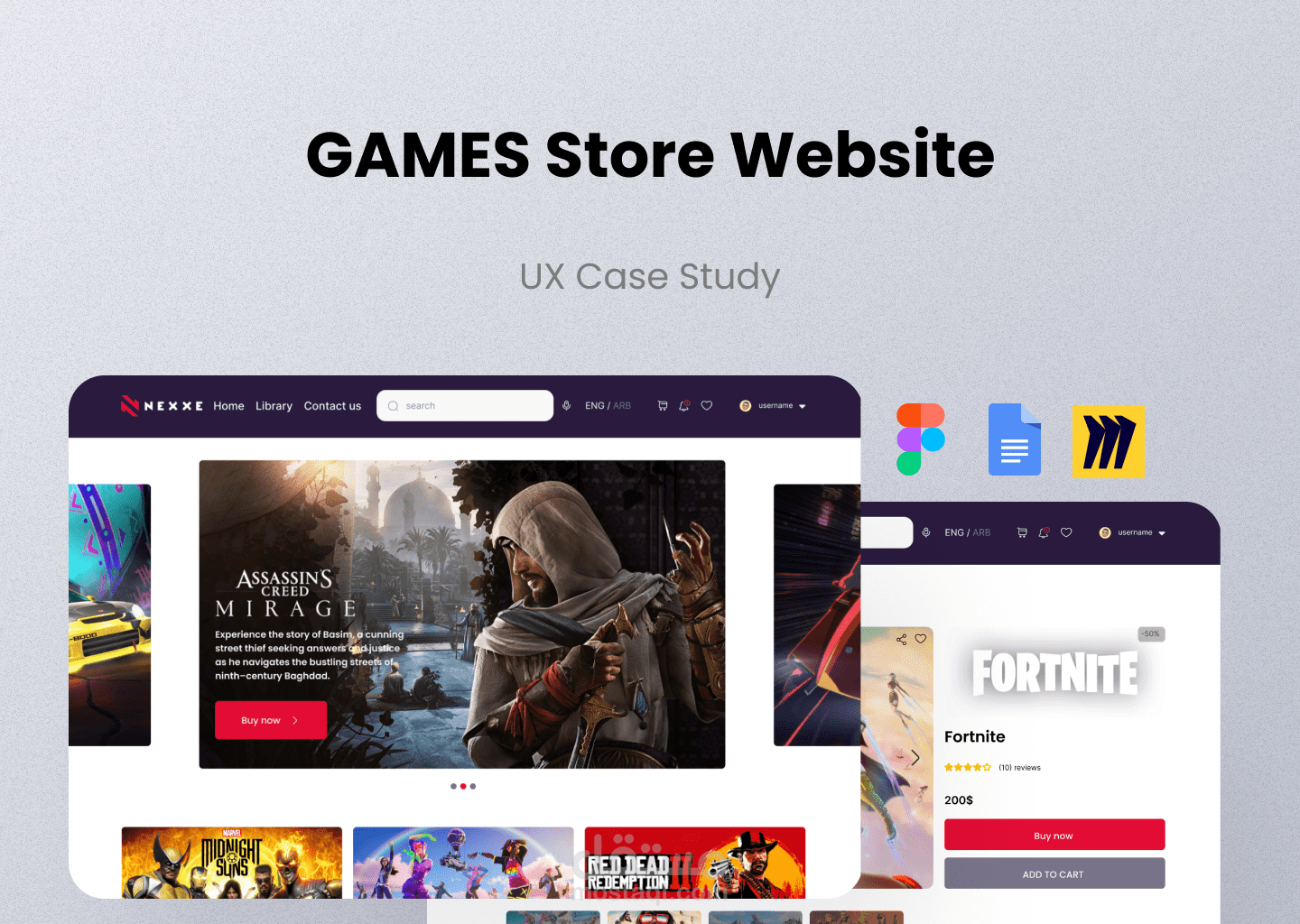 Games Store Website | UXUI Case Study