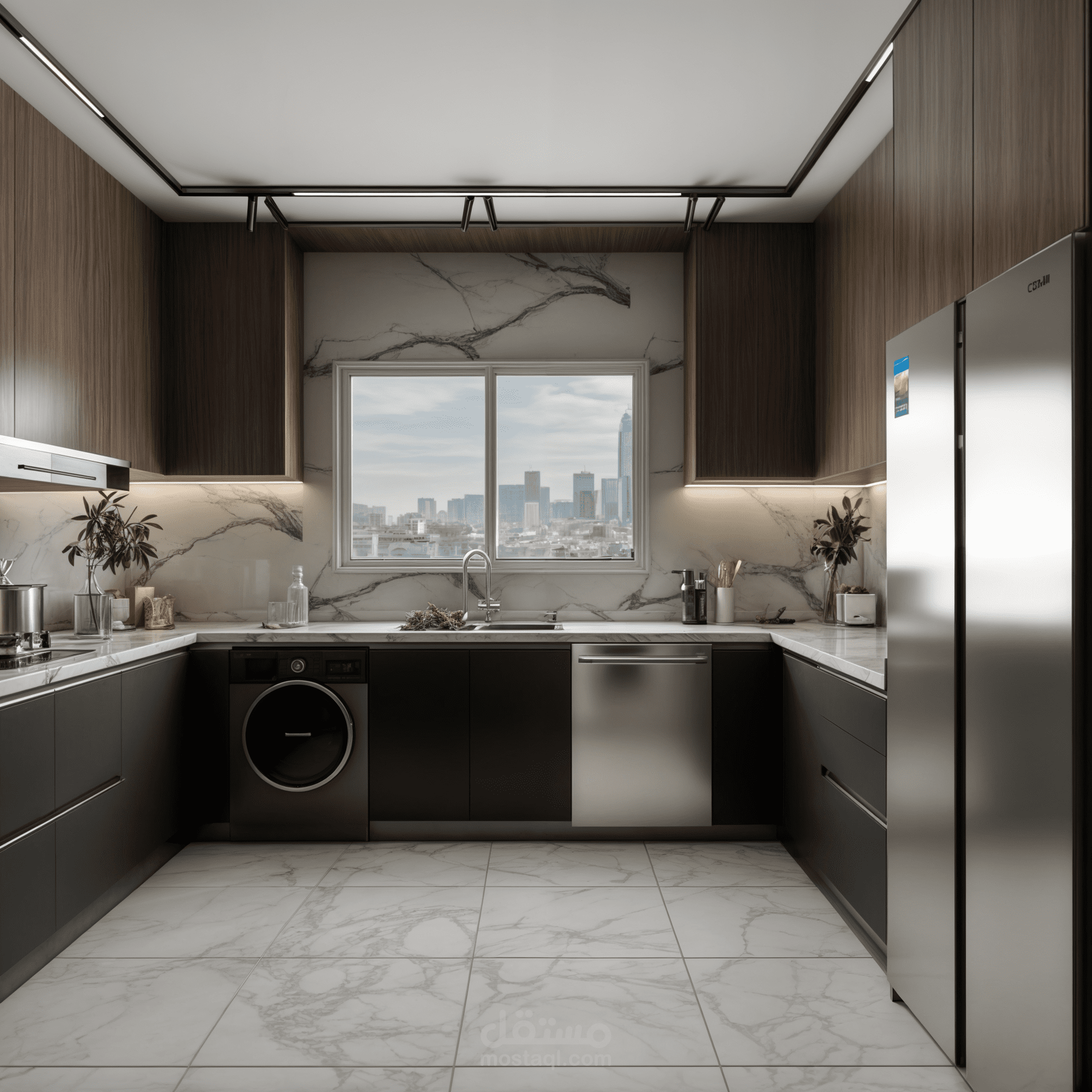 تصميم مطبخ مودرن عملي بلمسات أنيقة – Functional Modern Kitchen Design with Elegant Touches
