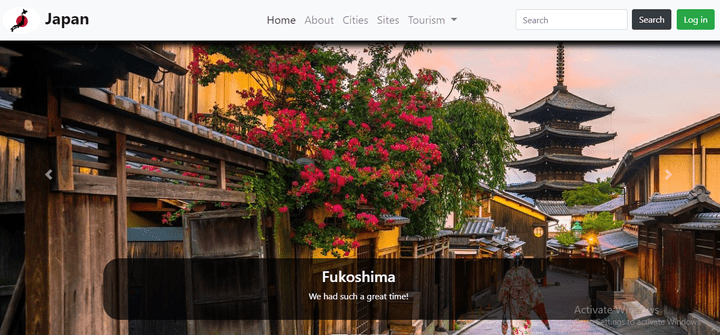 Japanese tourism website