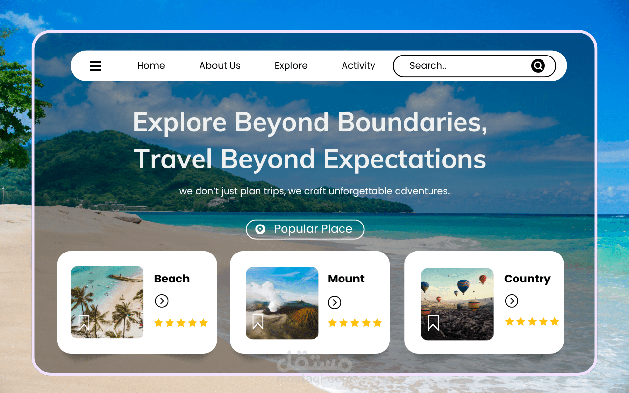 Website  travel agency