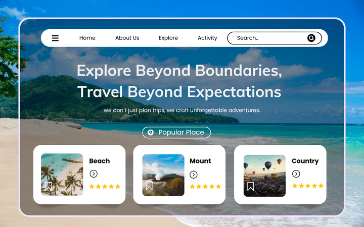 Website  travel agency