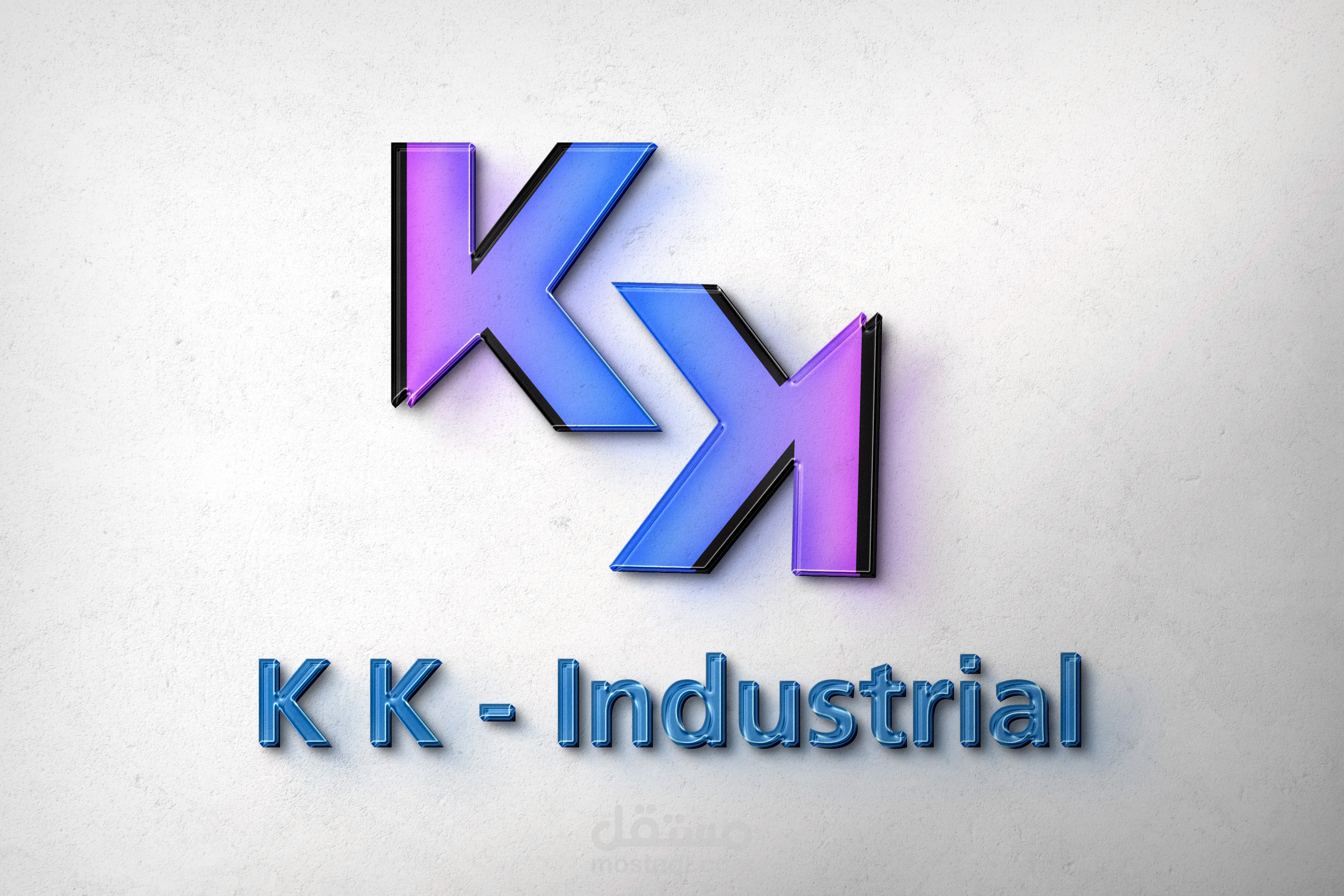 شعار لشركة بإسم(K.K-Industrial)