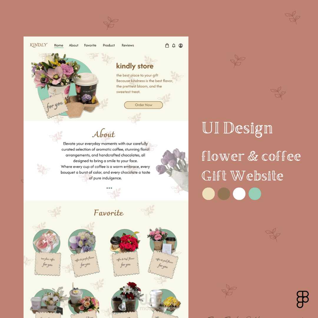 Flower and coffee gift website| UI design